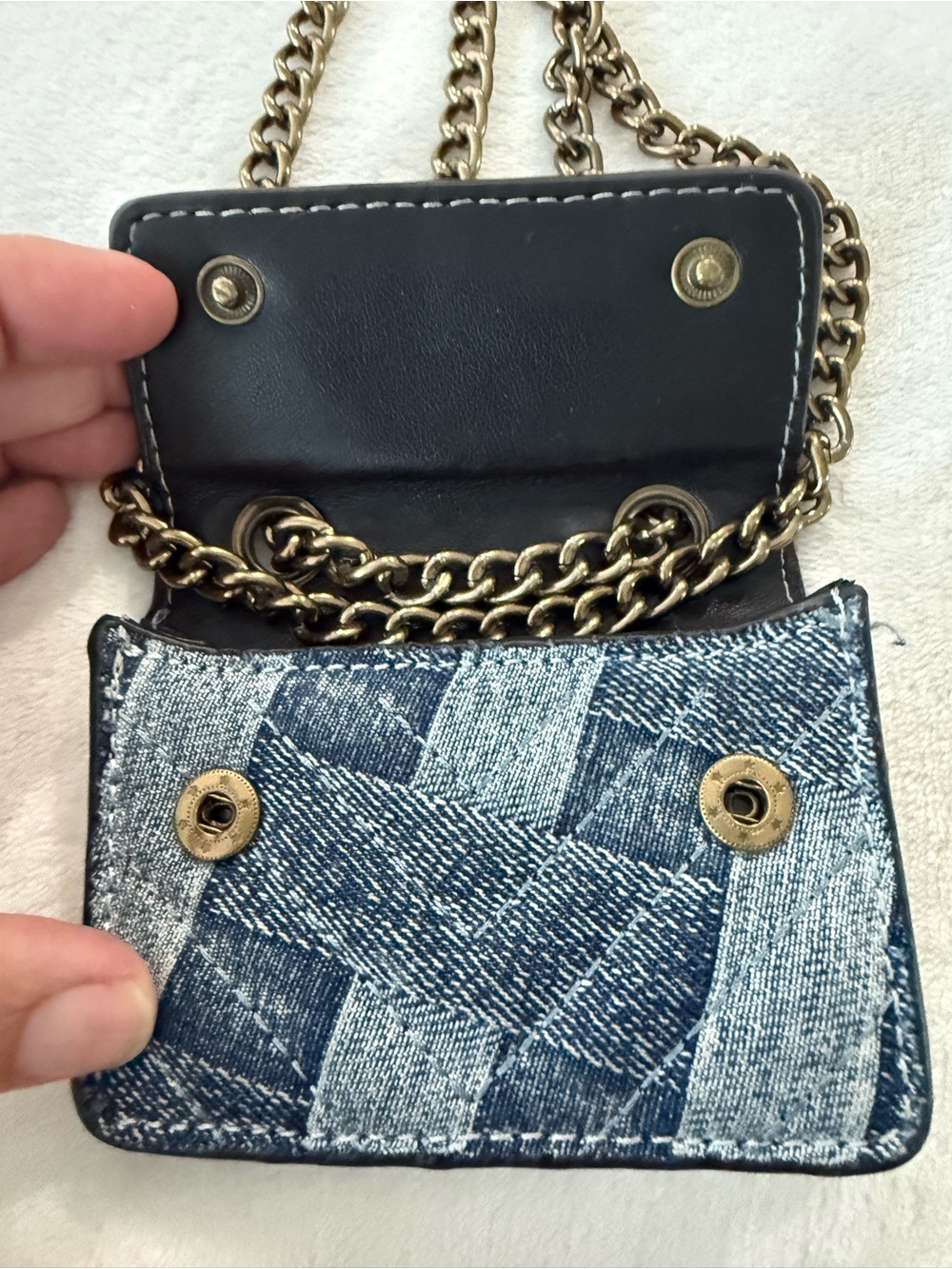Kurt Geiger MINI DENIM KENSINGTON BAG - Picture 4 of 5